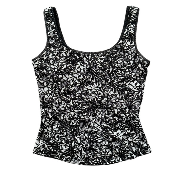 Y2K Lace Floral WHBM Tank Made in USA size Small - Picture 6 of 8